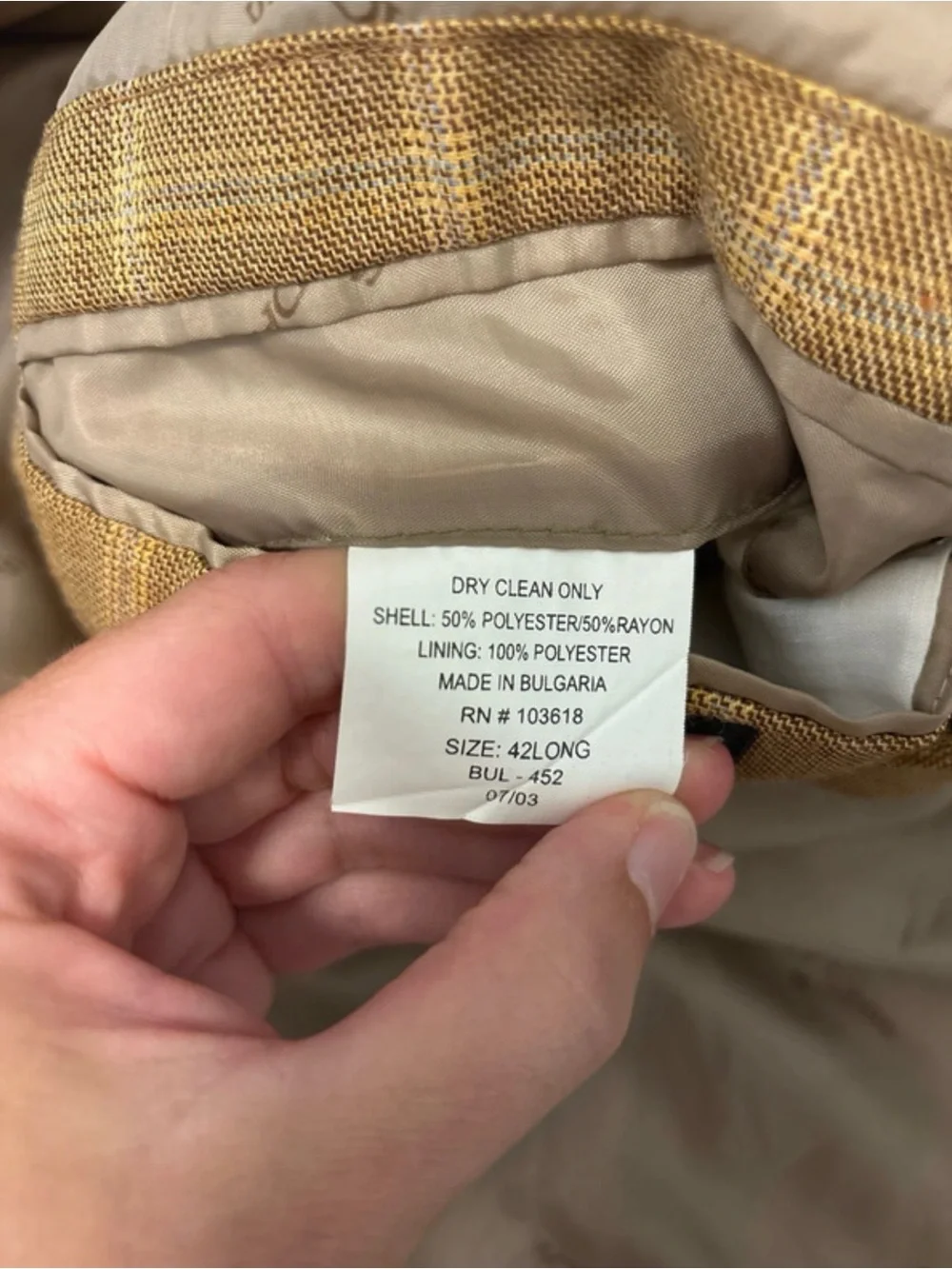 Stacy Adams Tan Plaid Sport Coat